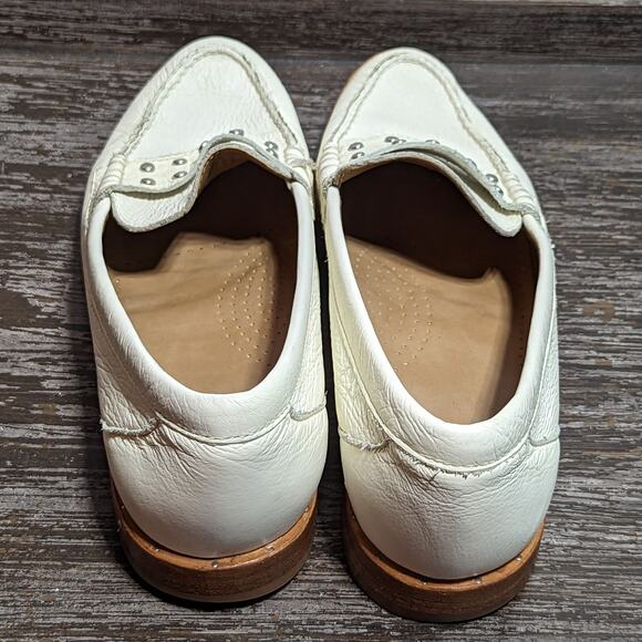 Weejuns Women's Cream White Leather Slip On Comfort Loafer Size 8 M - Picture 4 of 6